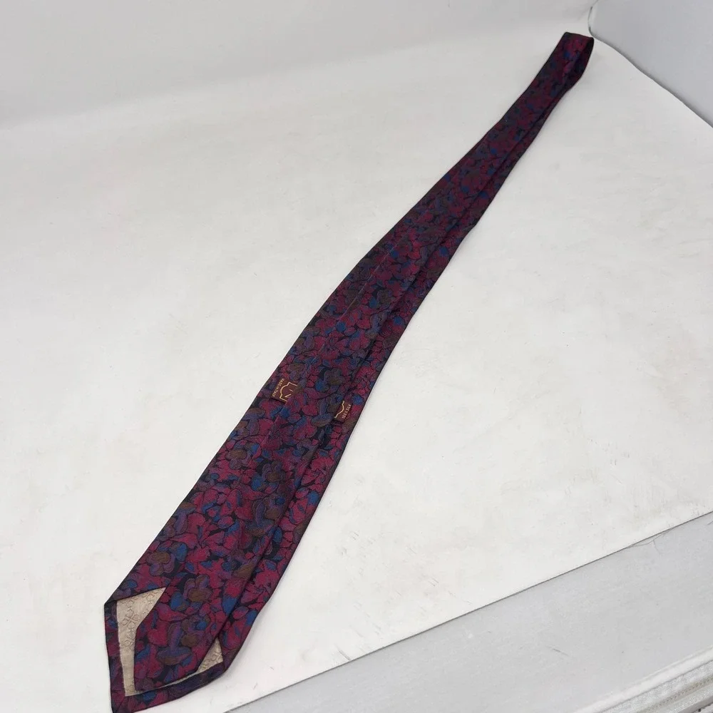 Tino Cosma 100% Silk Men's Tie Lightweight Floral Design‎ Made in Italy